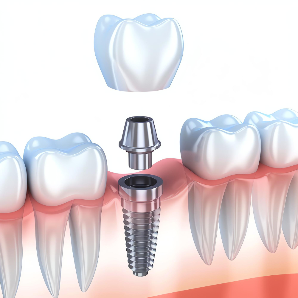 Tratamiento de implantología: Partes de un implante dental